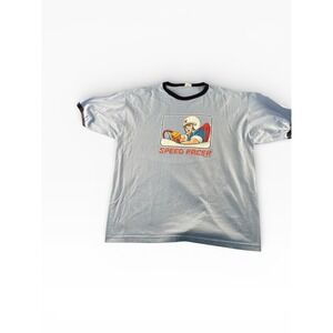 Speed Racer Vintage Ringer T-Shirt Mens 2XL Light Blue TNT Trau & Loevner Anime